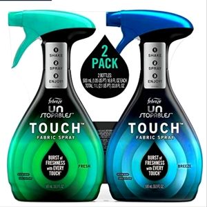 Febreze Unstopables Fabric Refresher Spray lot of 2 Breeze and Fresh 16.9 oz.